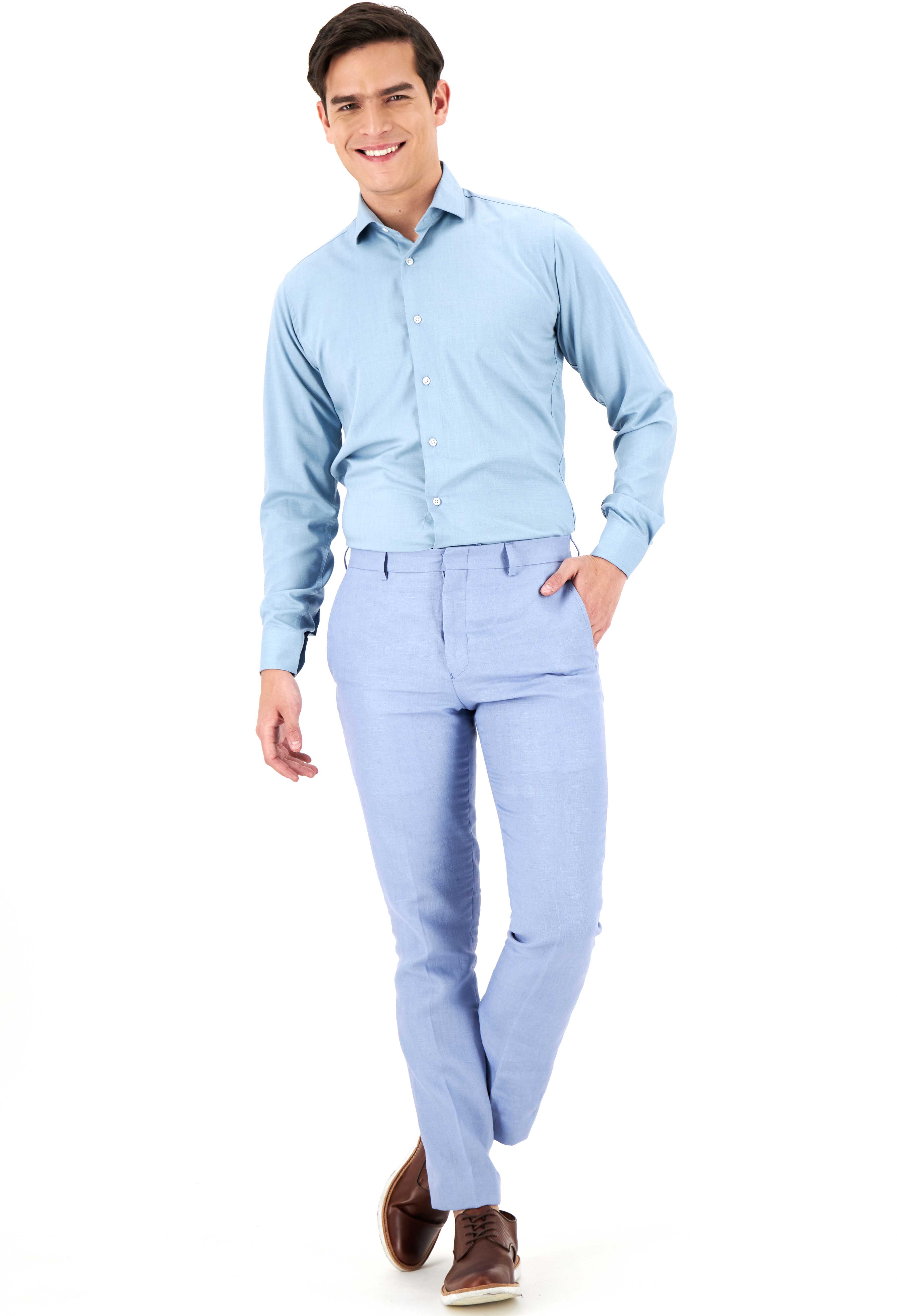 PANTALÓN FORMAL SEPARATE AZUL CLARO SLIM LMENTAL image number null