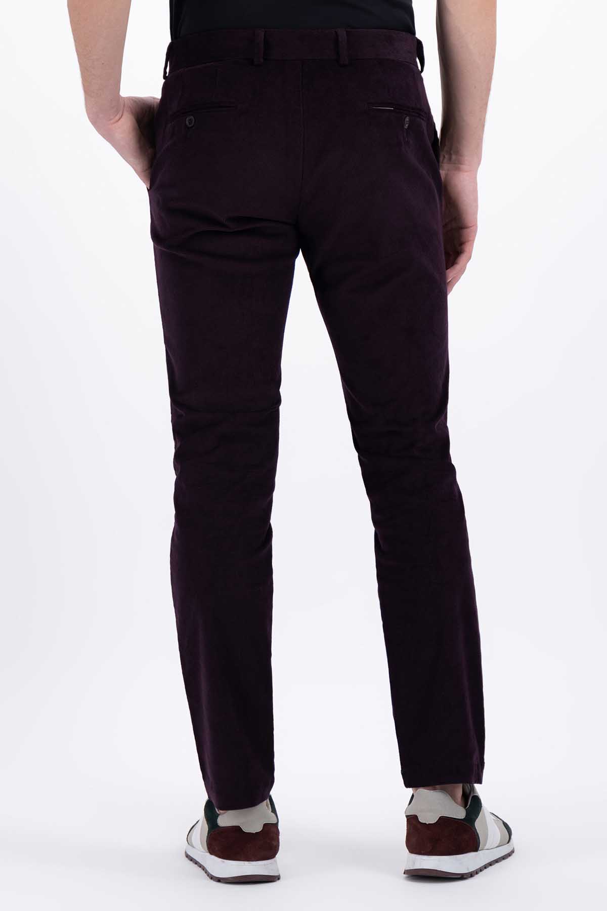 PANTALÓN CASUAL MORADO SLIM FIT LAMBERTI image number null