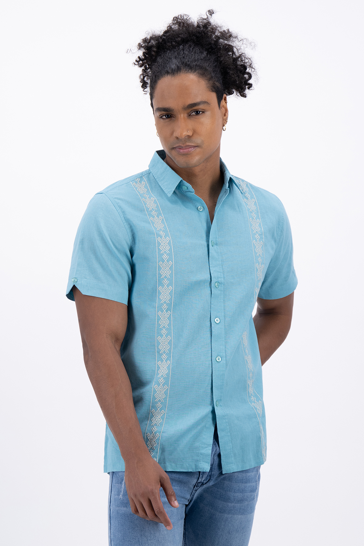 GUAYABERA CONTEMPORARY FIT MENS FASHION image number null