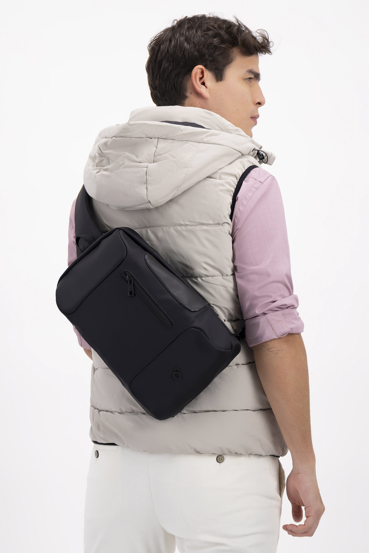 MOCHILA BANDOLERA NEGRO MENS FASHION image number null