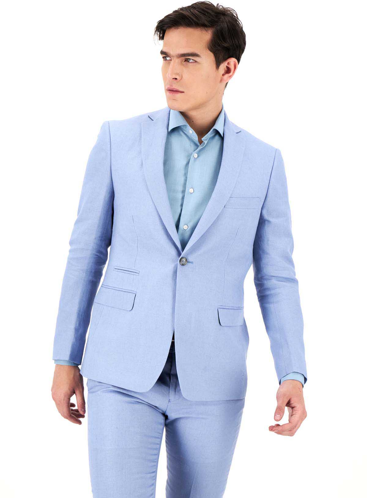 SACO SEPARADO AZUL CLARO SLIM FIT LMENTAL image number null