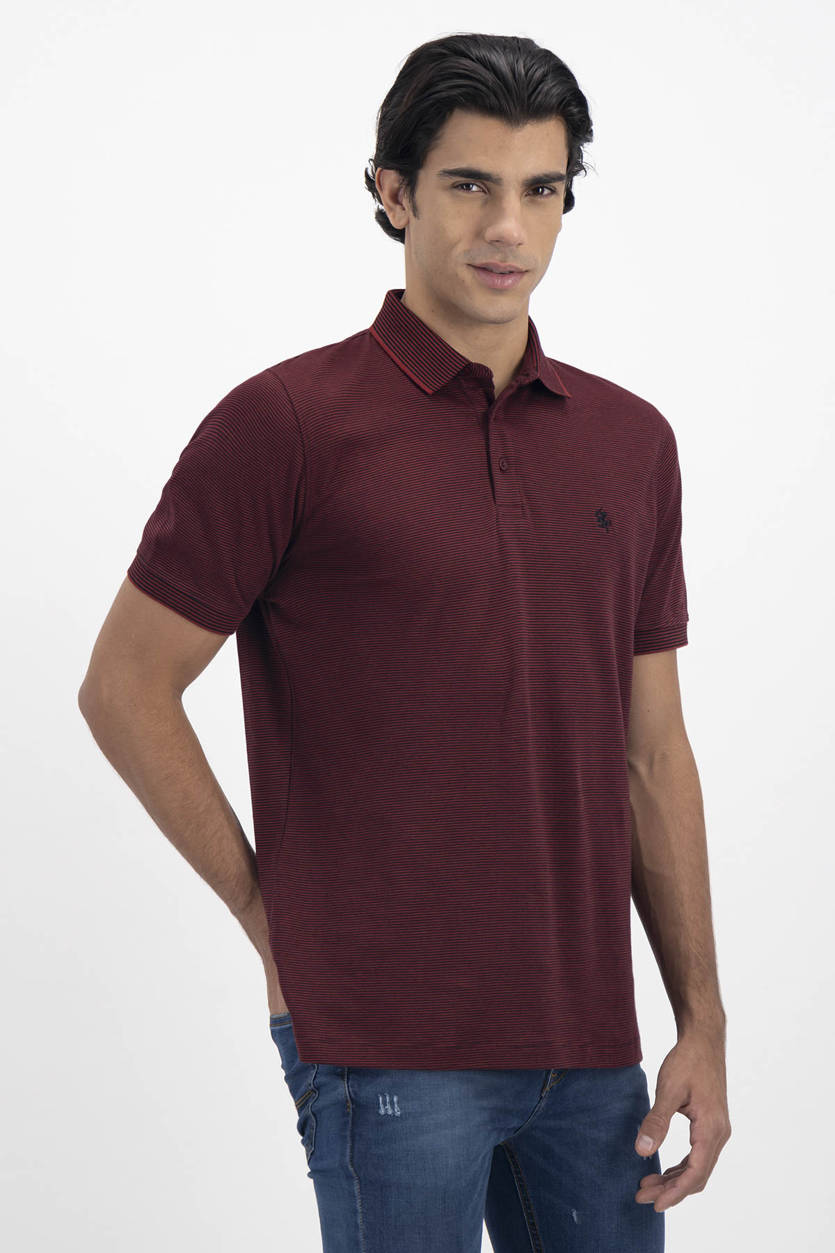 PLAYERA TIPO POLO PREMIUM COTTON CONTEMPORARY FIT LAMBERTI