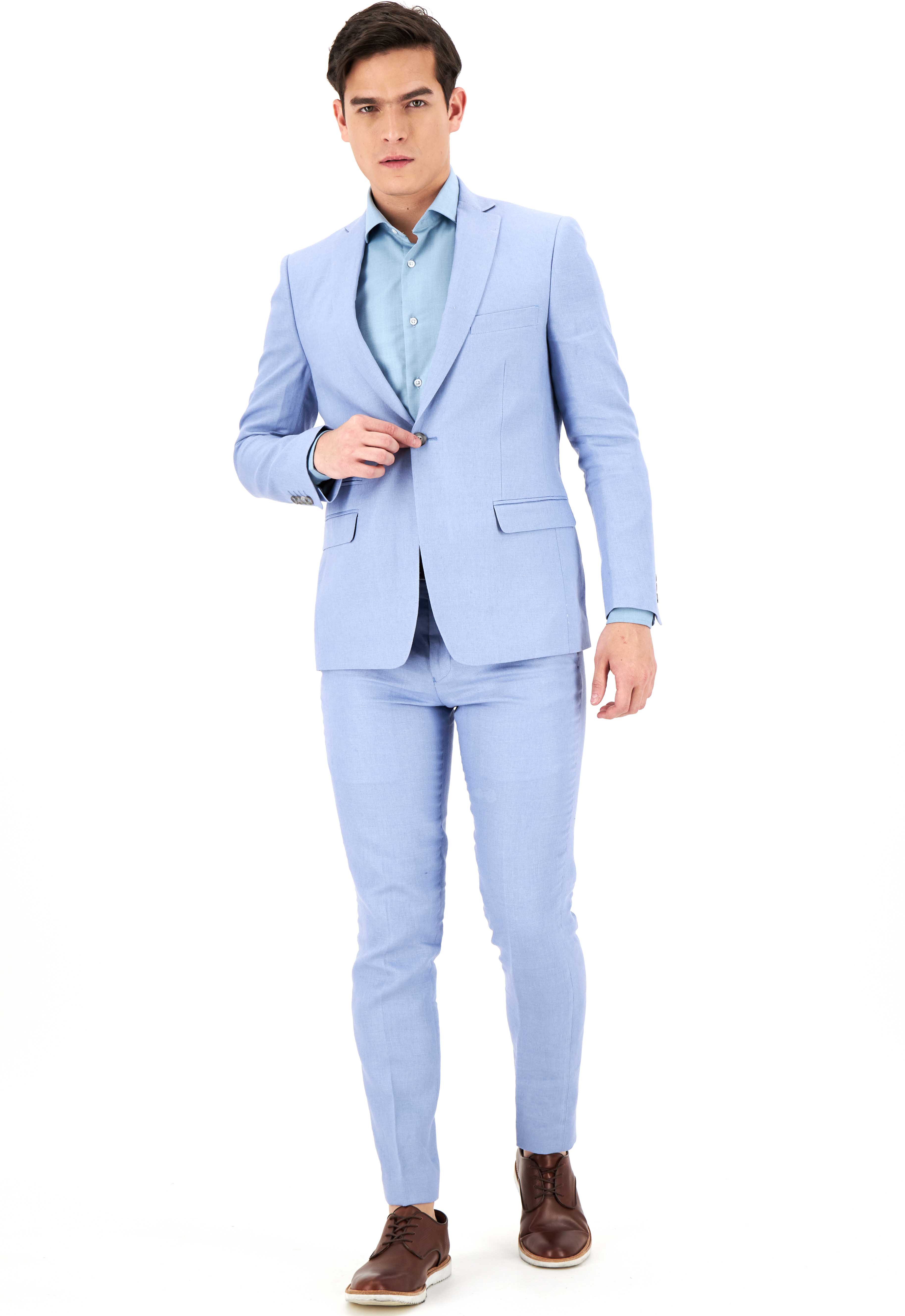 SACO SEPARADO AZUL CLARO SLIM FIT LMENTAL image number null