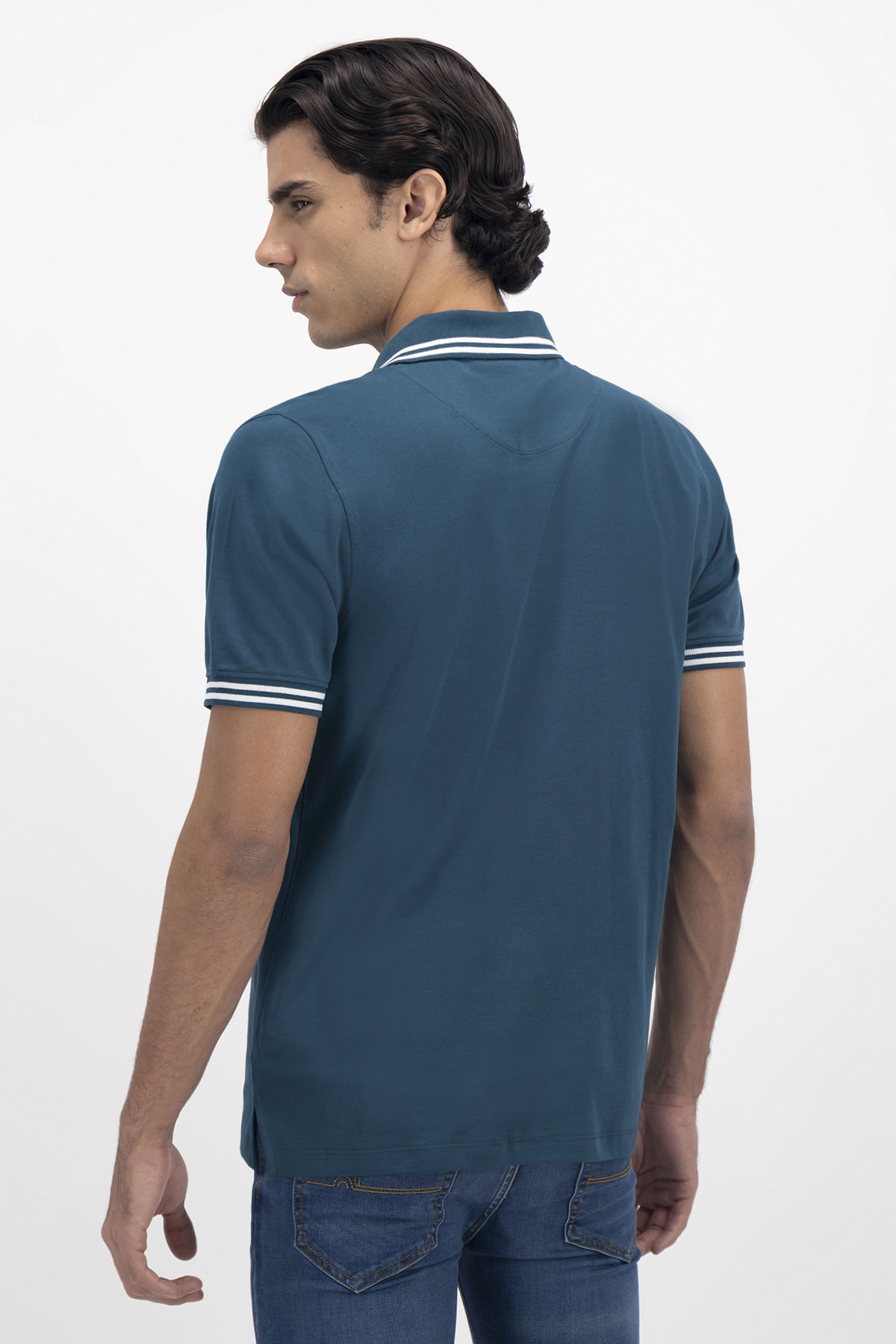 PLAYERA TIPO POLO PREMIUM COTTON CONTEMPORARY FIT LAMBERTI