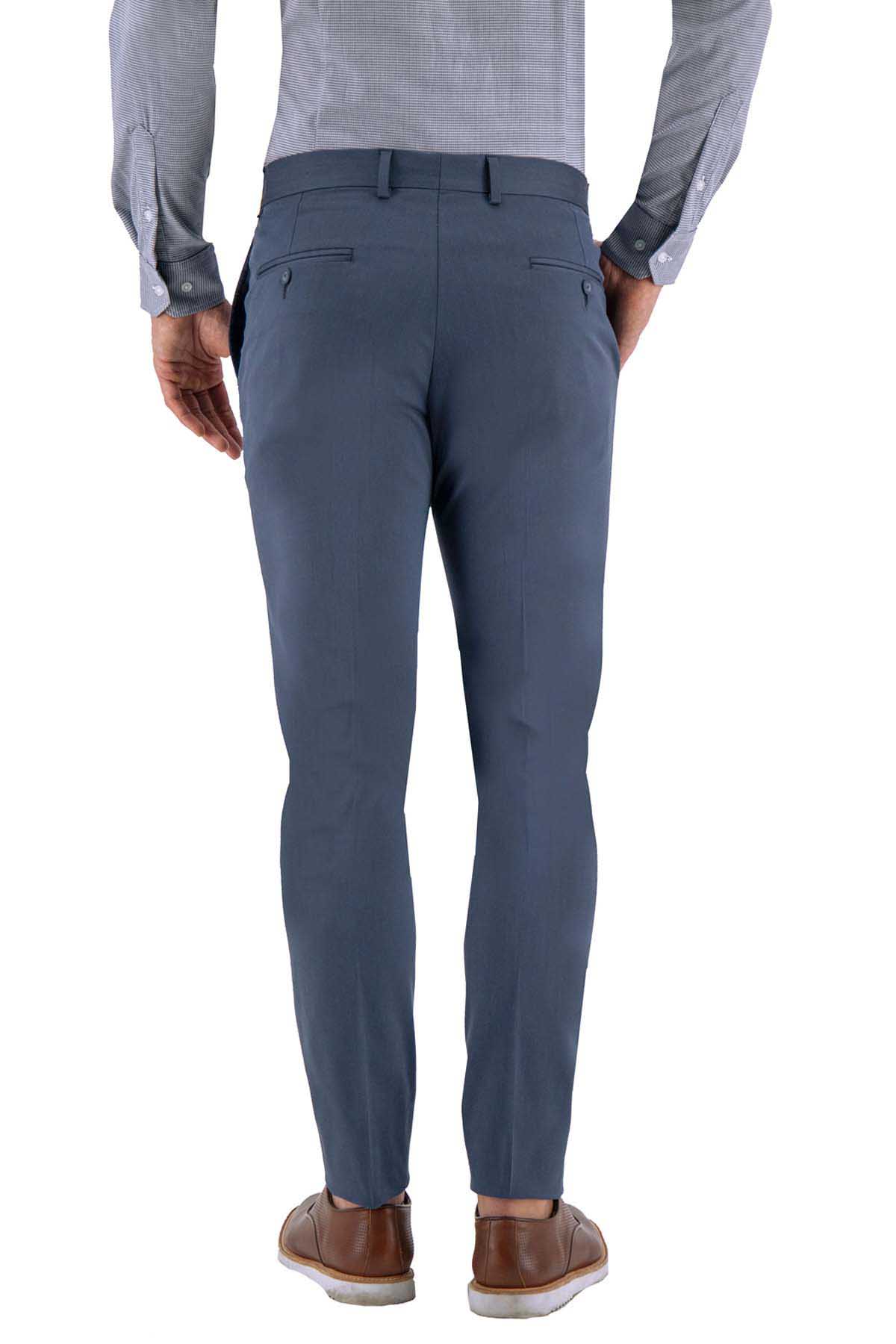 PANTALÓN VESTIR AZUL MARINO SLIM FIT LMENTAL image number null