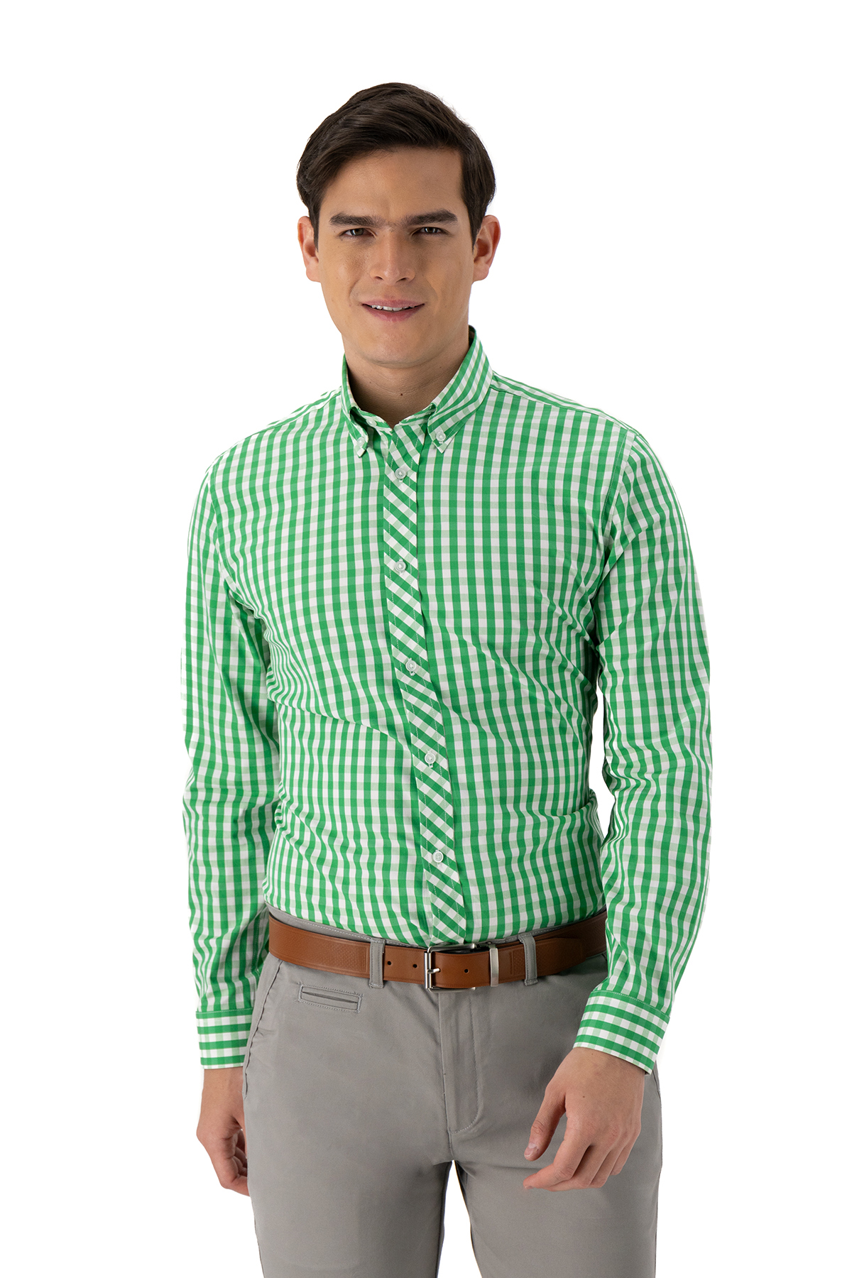 CAMISA SPORT VERDE SLIM FIT LMENTAL image number null