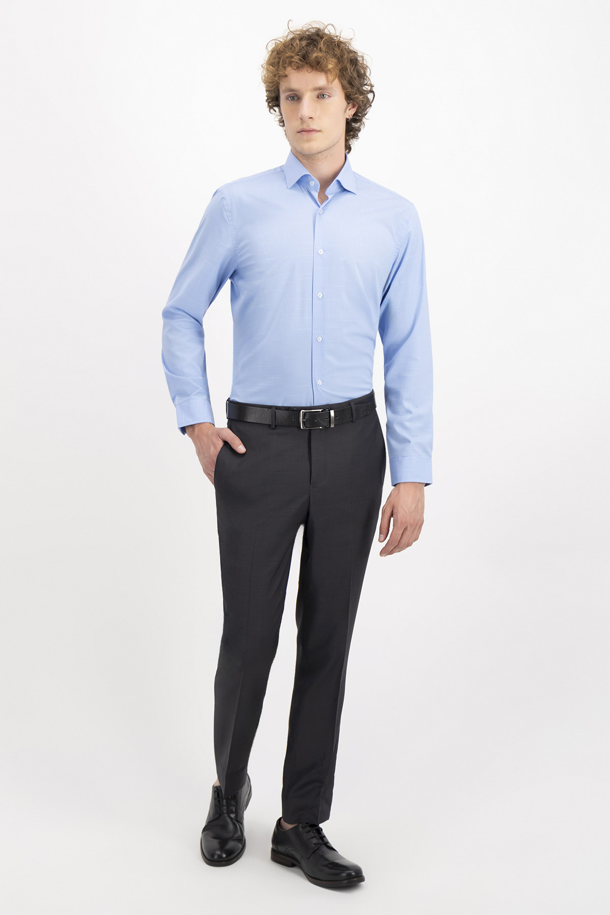 PANTALÓN FORMAL FRESCO DI LANA MODERN FIT LAMBERTI image number null