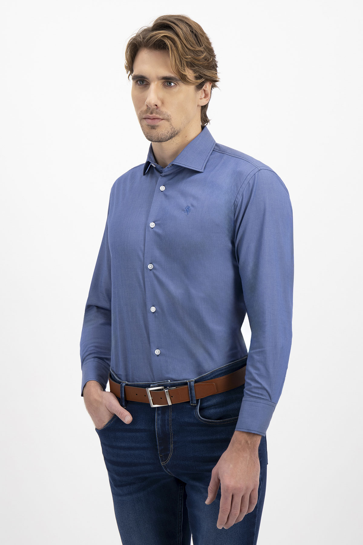 CAMISA CASUAL TENCEL EASY DRY CONTEMPORARY FIT LAMBERTI