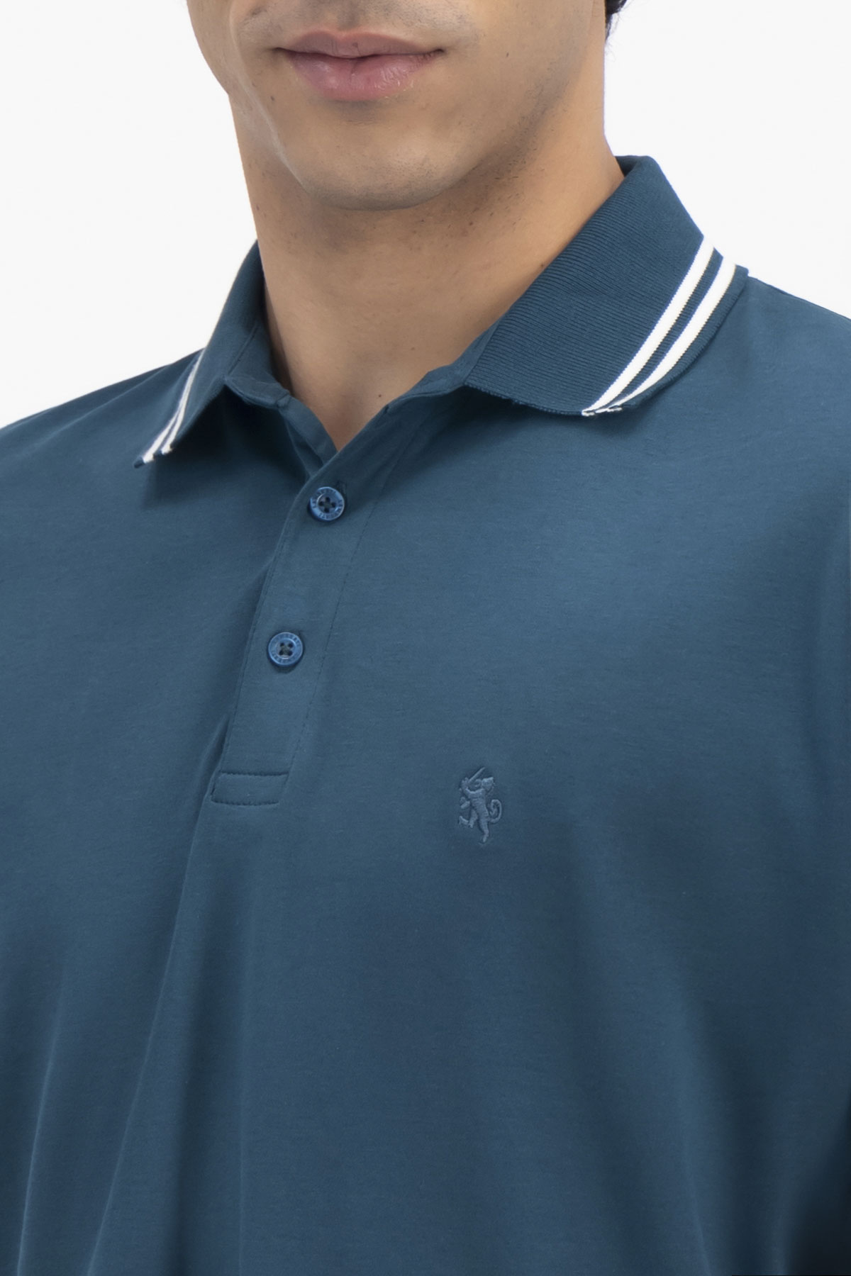 PLAYERA TIPO POLO PREMIUM COTTON CONTEMPORARY FIT LAMBERTI image number null