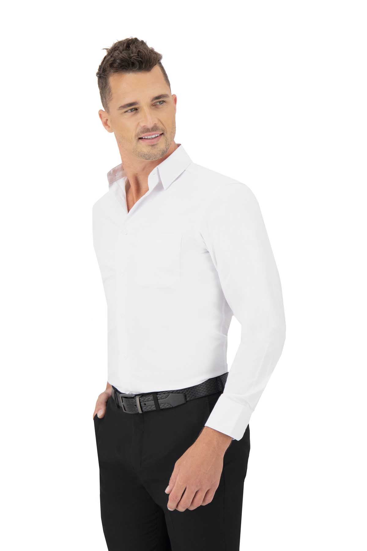 CAMISA BLANCA VESTIR CONTEMPORANEO SONNETI UO image number null