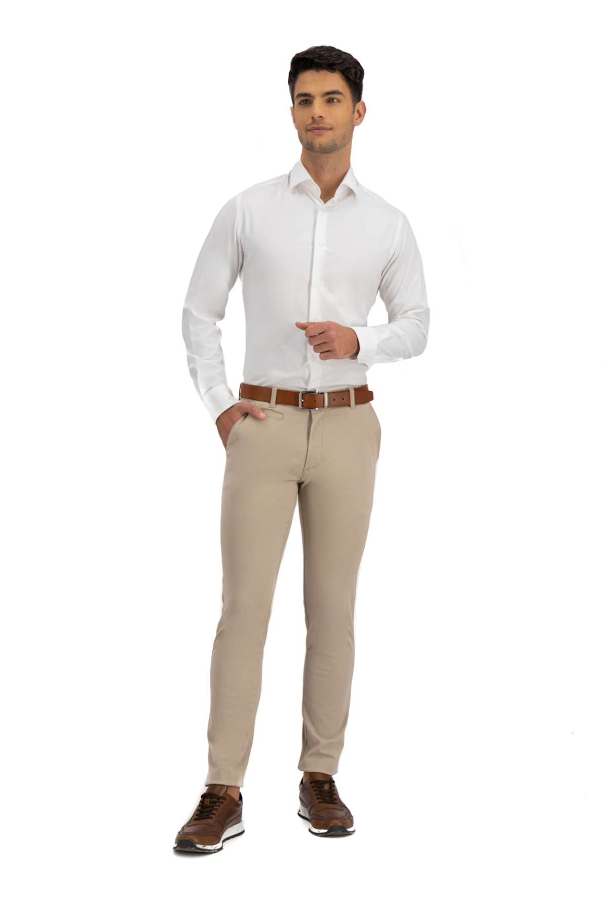 PANTALON SLIM BEIGE SLIM FIT LMENTAL image number null