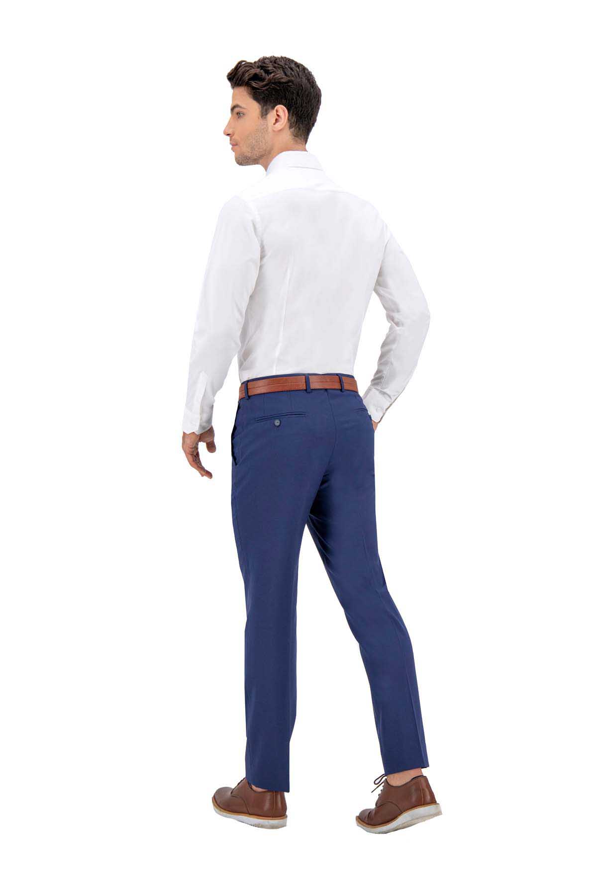 PANTALÓN VESTIR AZUL MODERN FIT LAMBERTI image number null