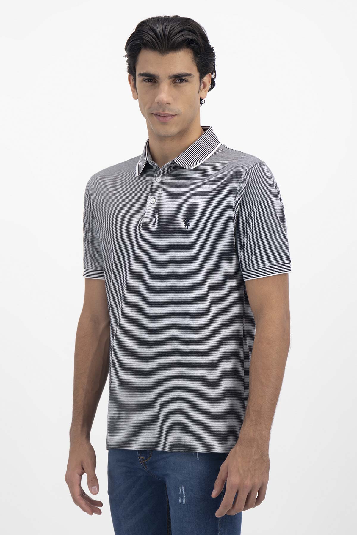 PLAYERA TIPO POLO PREMIUM COTTON CONTEMPORARY FIT LAMBERTI