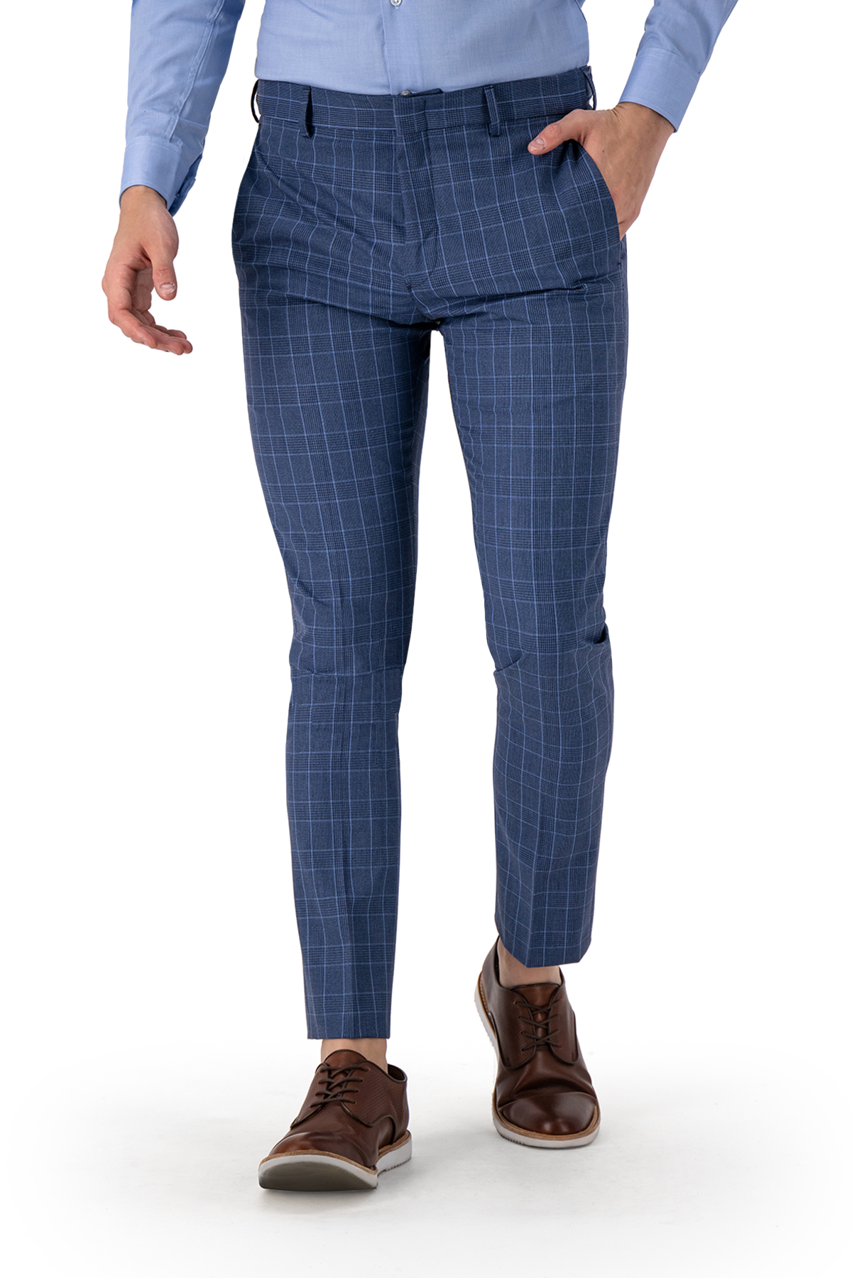 PANTALÓN VESTIR AZUL MARINO SLIM FIT LMENTAL image number null