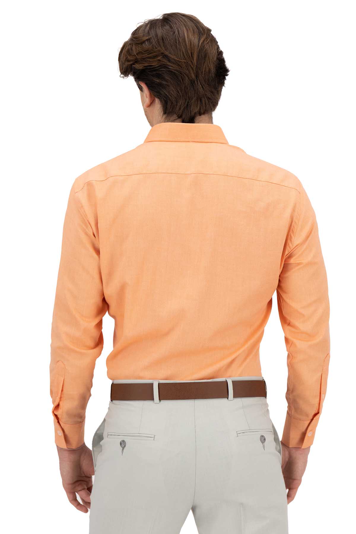 CAMISA CASUAL NARANJA CONTEMPORARY FIT LAMBERTI image number null