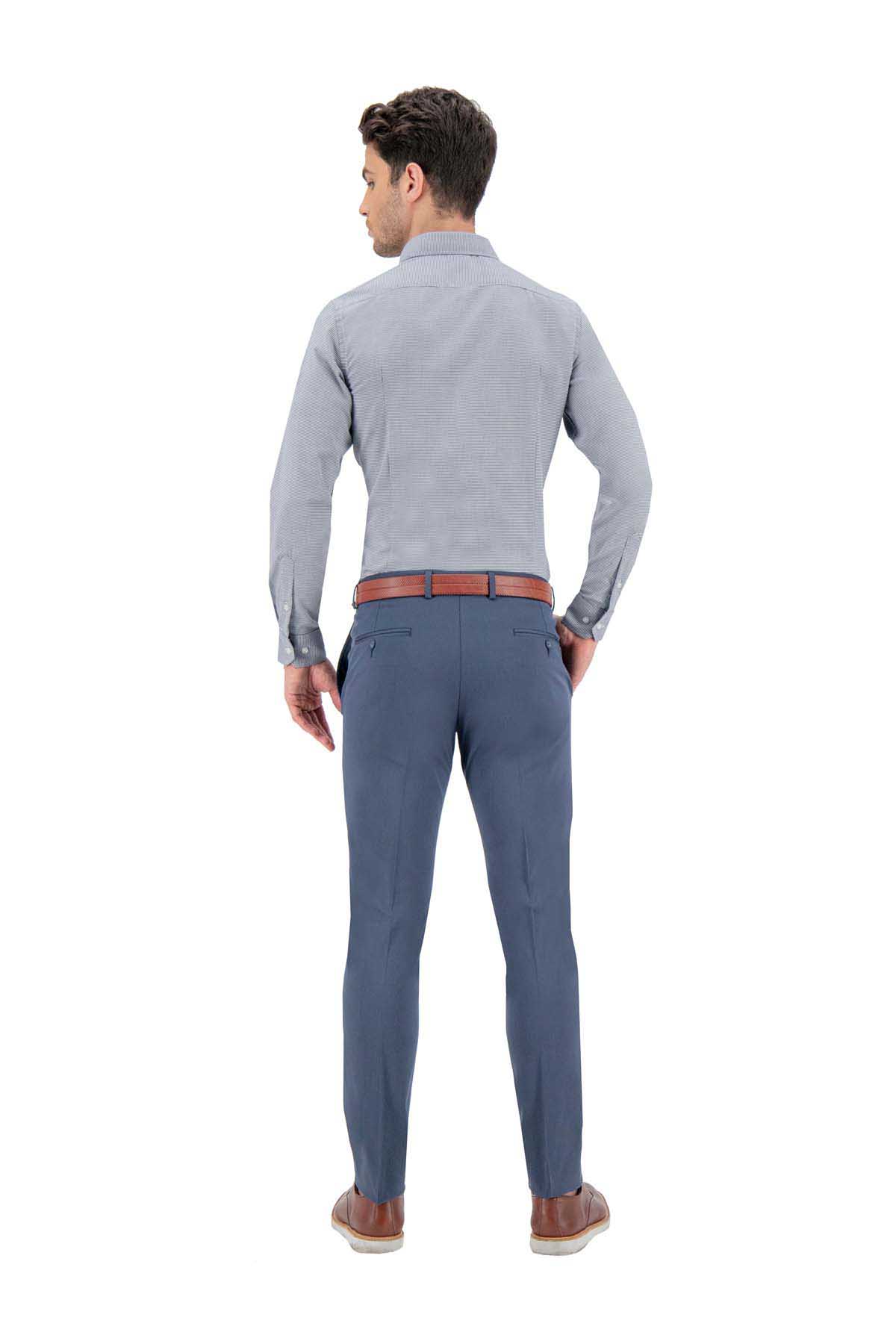 PANTALÓN VESTIR AZUL MARINO SLIM FIT LMENTAL image number null