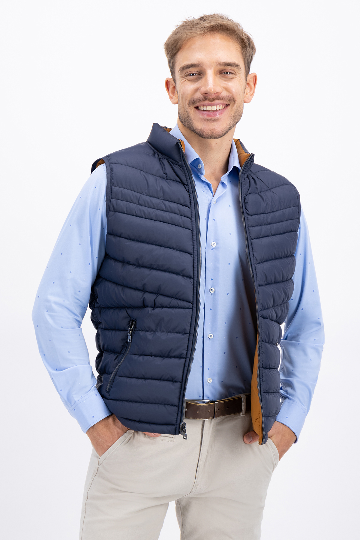 Chaqueta de hombre azul marino sport · REVER MILE · Elites Moda Hombre