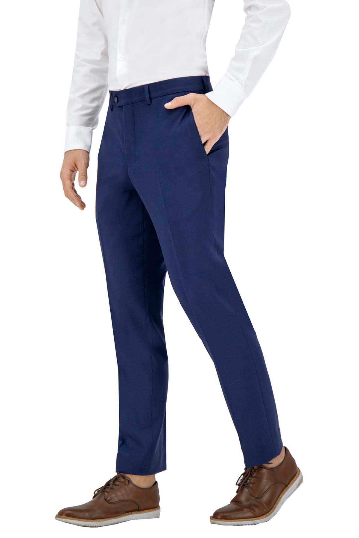 PANTALÓN VESTIR AZUL MODERN FIT LAMBERTI image number null