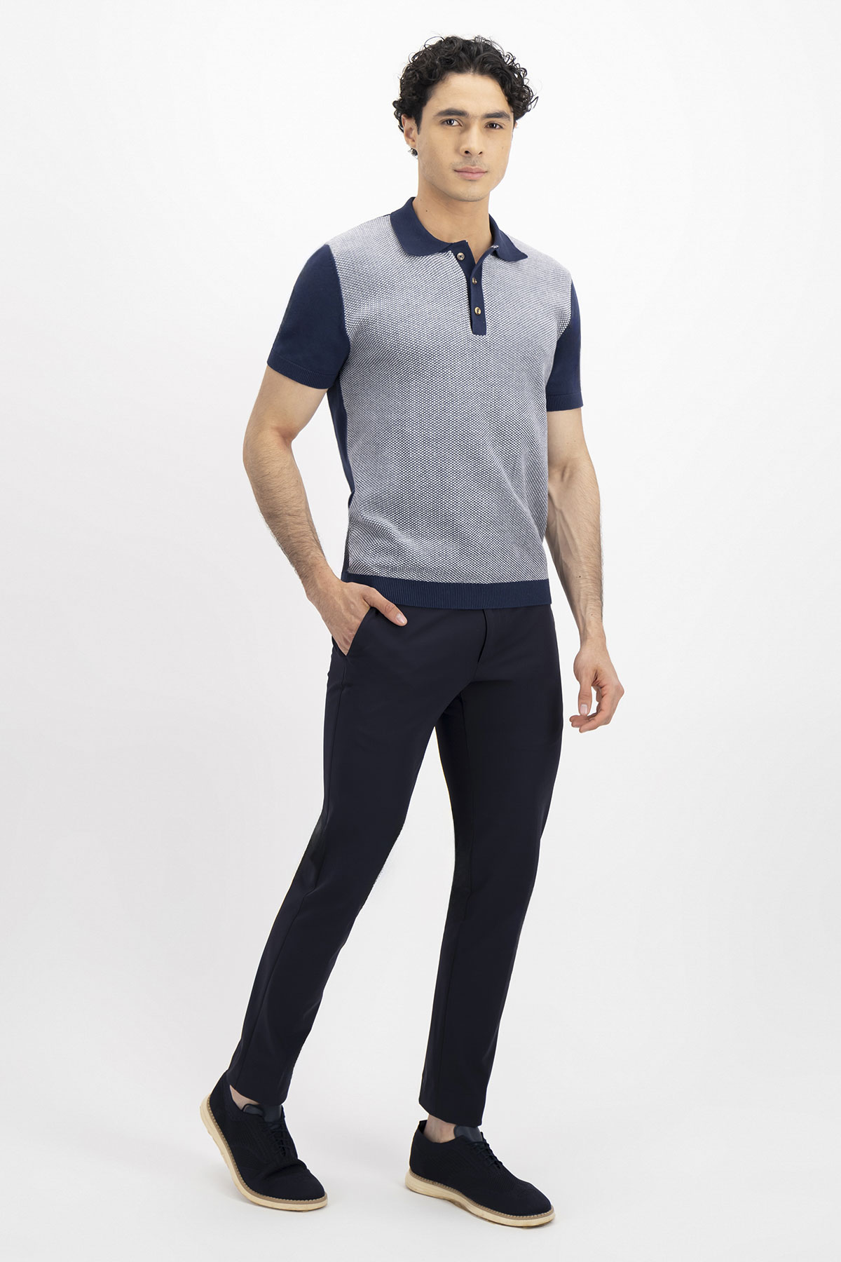 SUÉTER TIPO POLO SLIM FIT LMENTAL