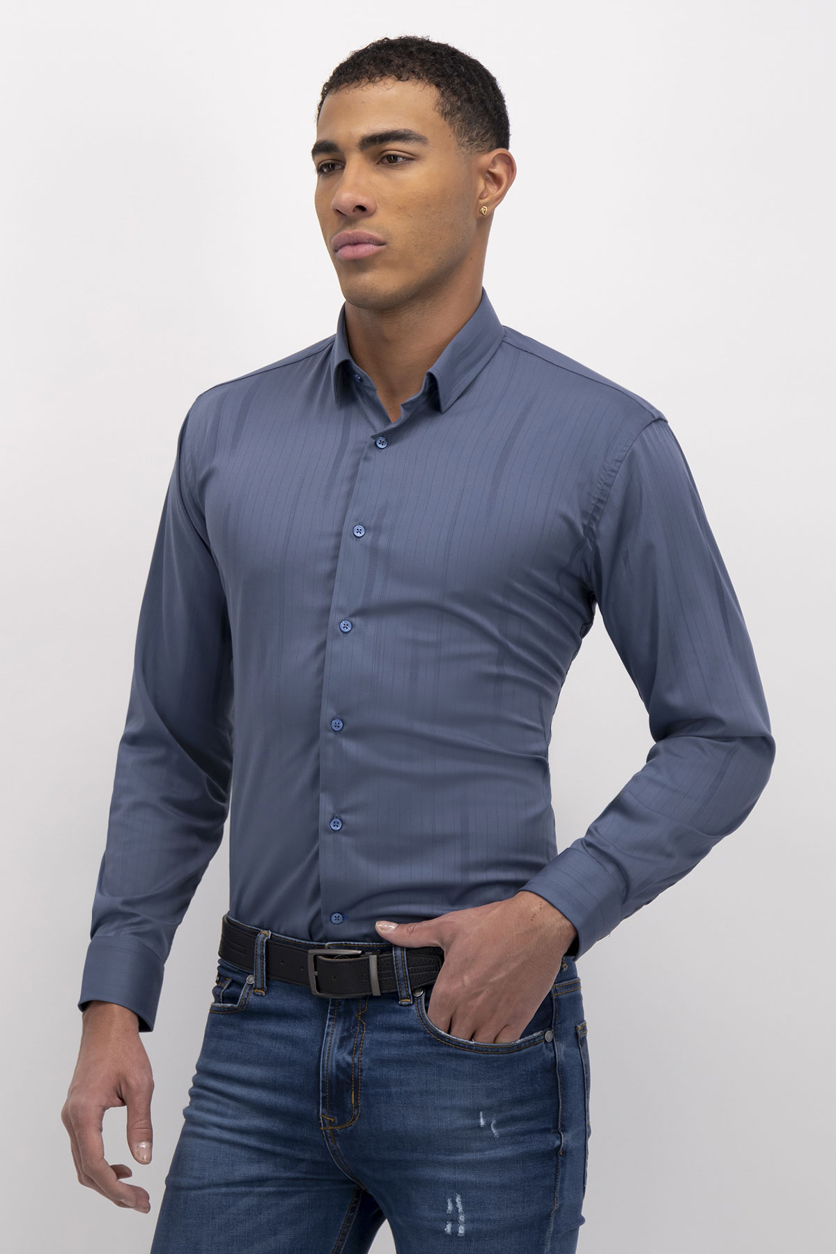 CAMISA FORMAL MILK TOUCH SLIM FIT LMENTAL