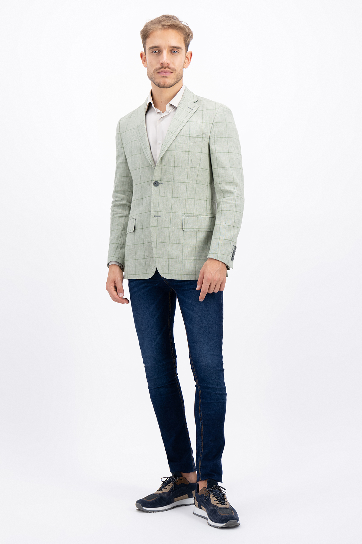 SACO CASUAL LINEN FIBER SLIM FIT LAMBERTI