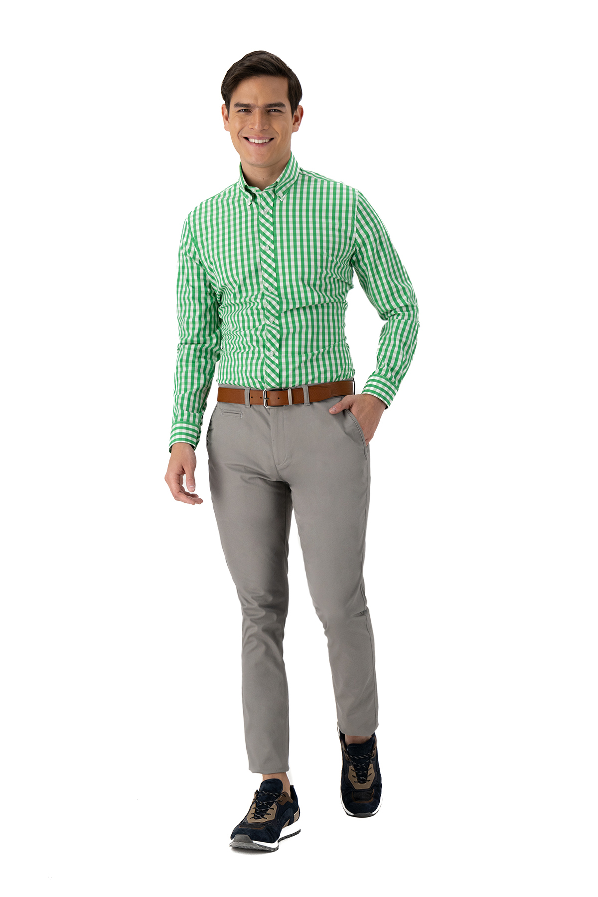 CAMISA SPORT VERDE SLIM FIT LMENTAL image number null