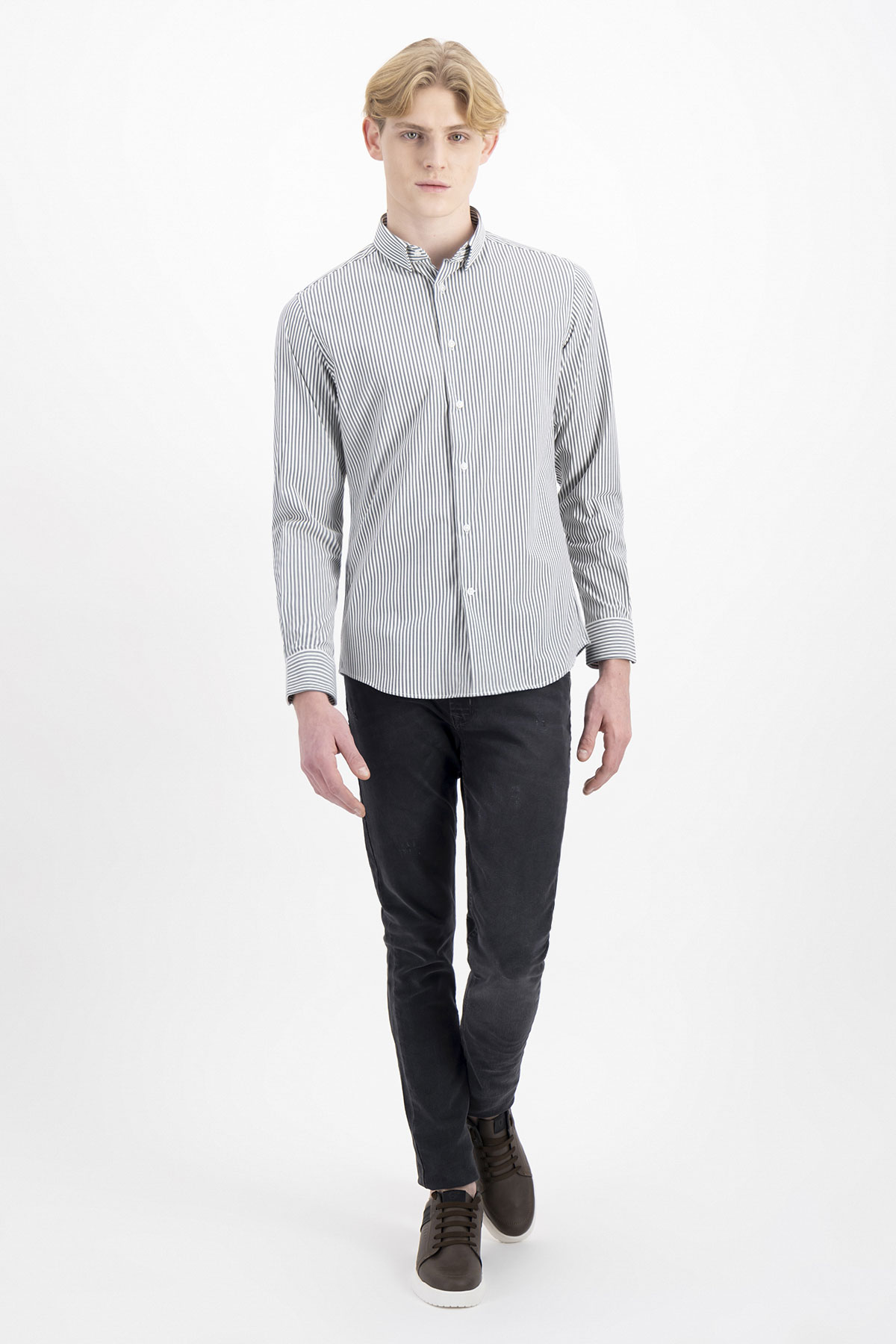 CAMISA FORMAL BAMBOO FIBER SKINNY FIT LMENTAL image number 3