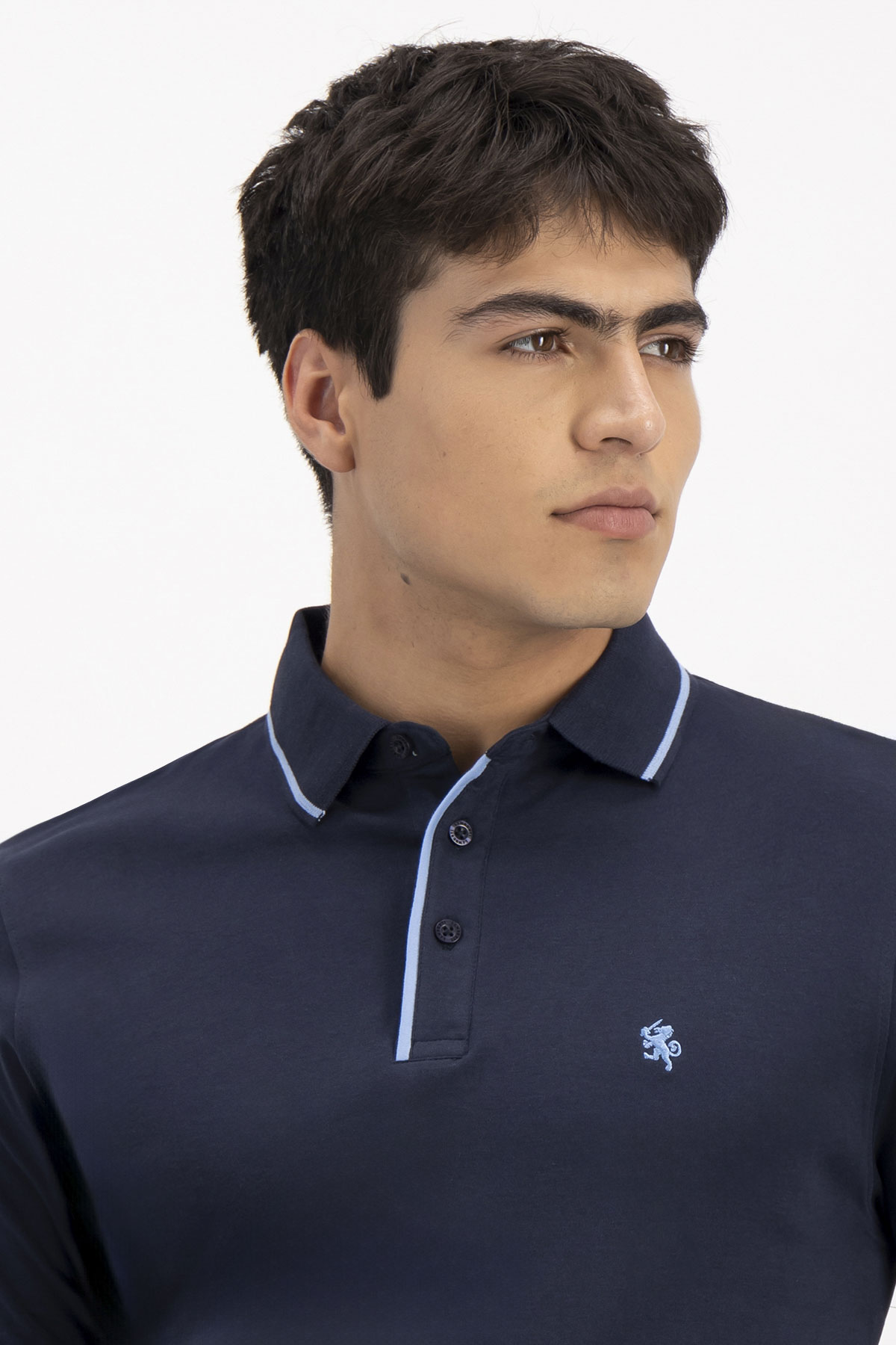 PLAYERA TIPO POLO PREMIUM COTTON CONTEMPORARY FIT LAMBERTI image number null