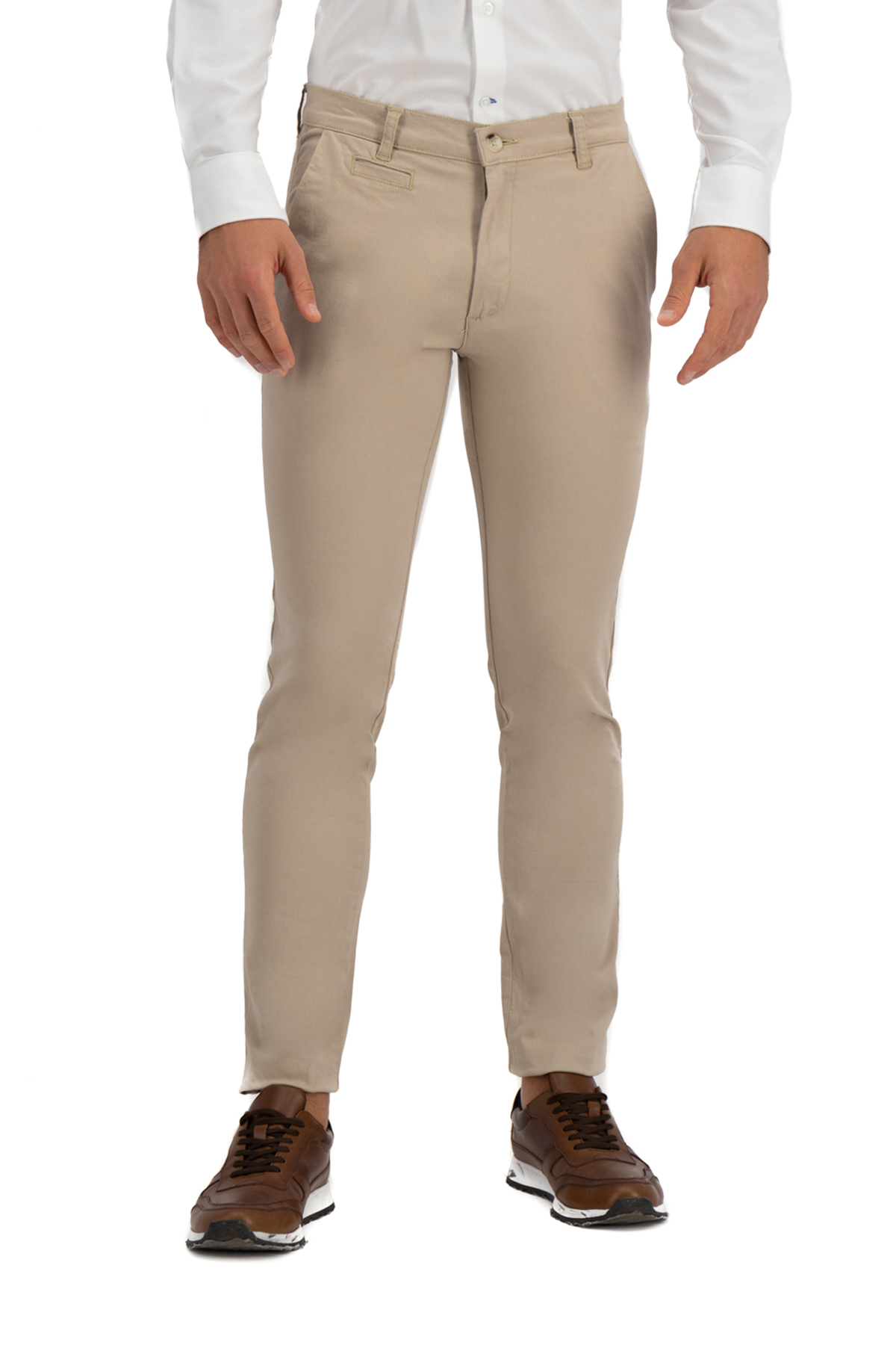 PANTALON SLIM BEIGE SLIM FIT LMENTAL image number null